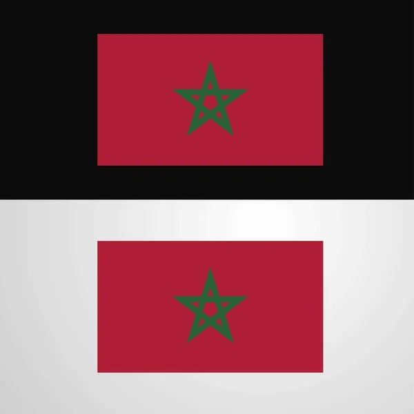 Marokko Flagge Banner Design — Stockvektor