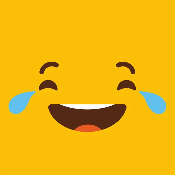 Riendo Emoji Icono Diseño Colorido Vector Ilustración — Vector de stock
