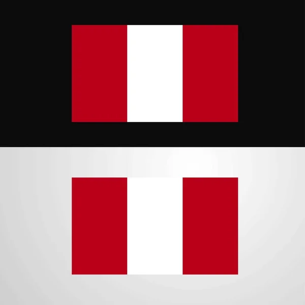 Peru Flag Banner Design — Stock Vector