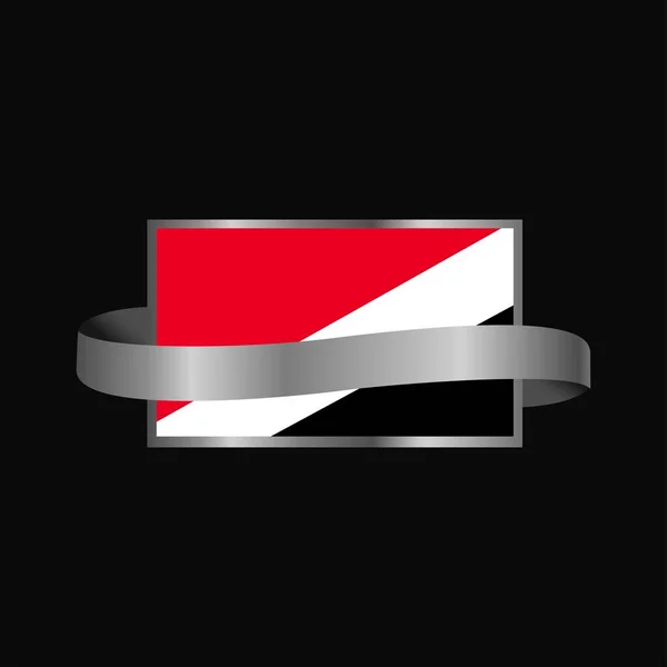 Principalityen Sealand Flagga Ribbon Banner Design — Stock vektor