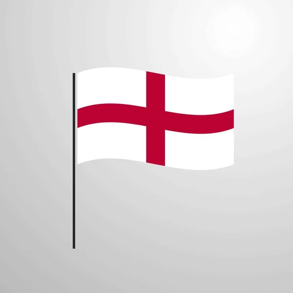 Англія Розмахуючи Прапором Векторні Ілюстрації — стоковий вектор