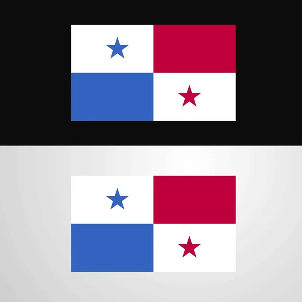 Bandera Panamá Banner Diseño — Vector de stock