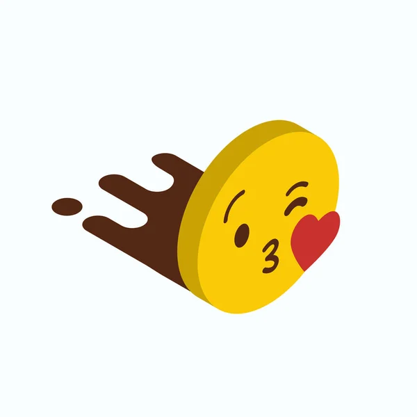 Amor Emoji Icono Diseño Vector — Vector de stock