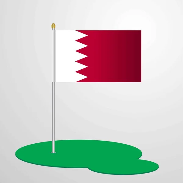 Bahrain Fahnenmast Vektorabbildung — Stockvektor