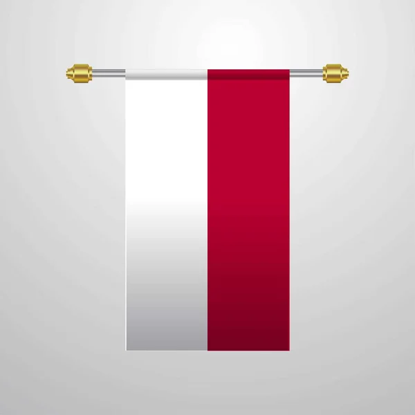 Bandera Colgante Indonesia Ilustración Vectorial — Vector de stock