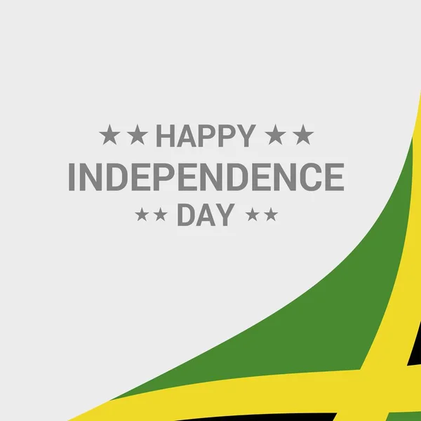 Jamaica Día Independencia Tipografía Diseño Vector Ilustración — Vector de stock