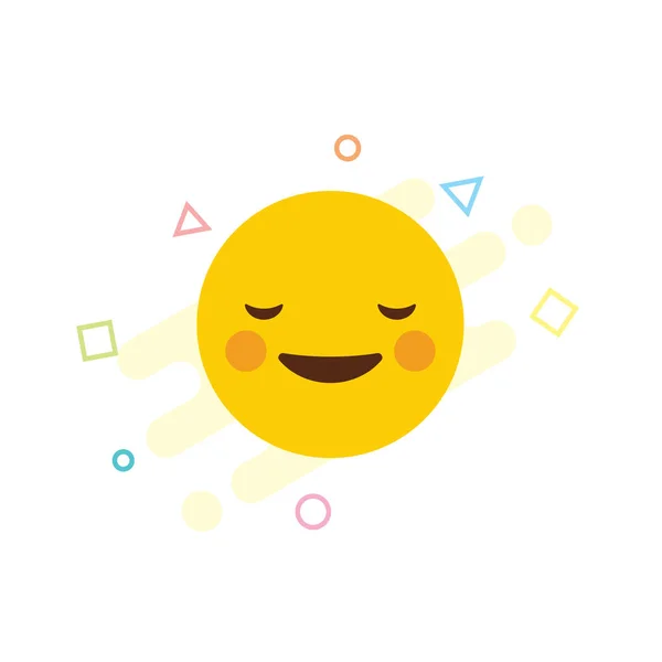 Design Ícone Emoji Sorridente Ilustração Vetorial Colorida — Vetor de Stock