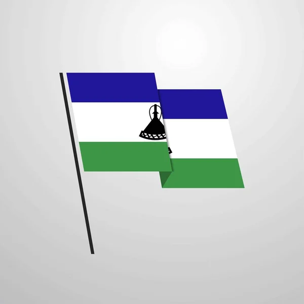 レソトの旗アイコン ベクトル図 — ストックベクタ