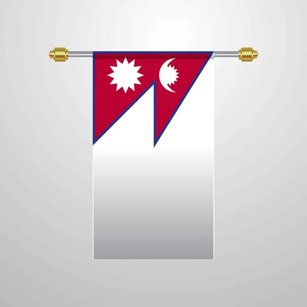 Bandera Colgante Nepal Ilustración Vectorial — Archivo Imágenes Vectoriales