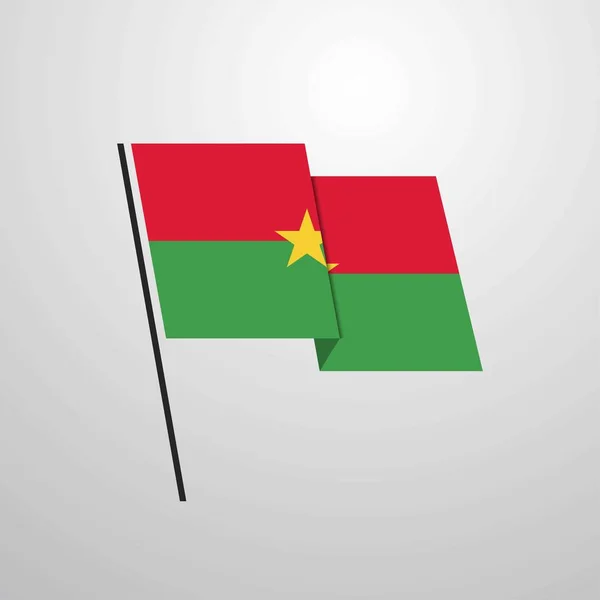 Burkina Faso Icono Bandera Vector Ilustración — Vector de stock