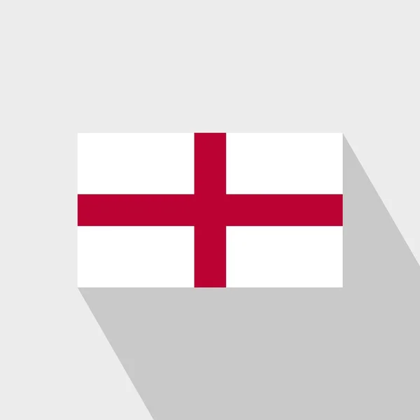 Inglaterra Bandera Long Shadow Vector Diseño — Vector de stock