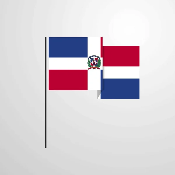 Доминиканская Республика Размахивает Вектором Дизайна Флага — стоковый вектор