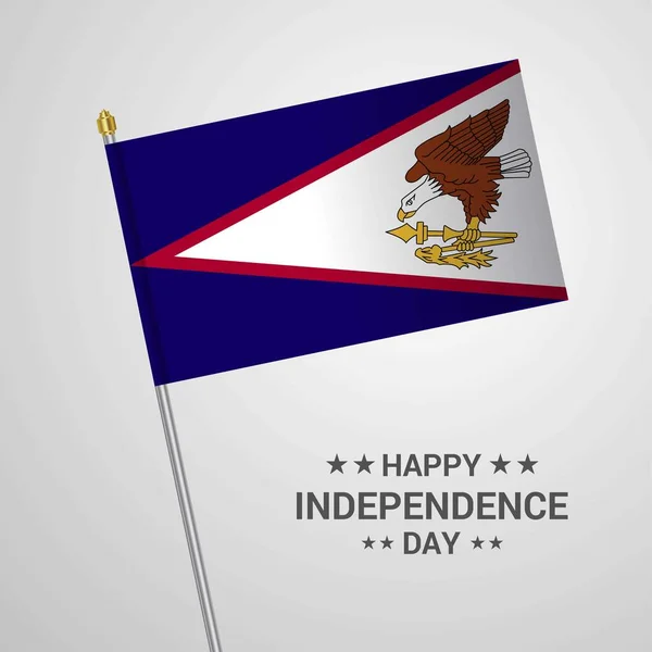 Американське Самоа День Незалежності Друкарські Оформленням Векторний Прапор — стоковий вектор