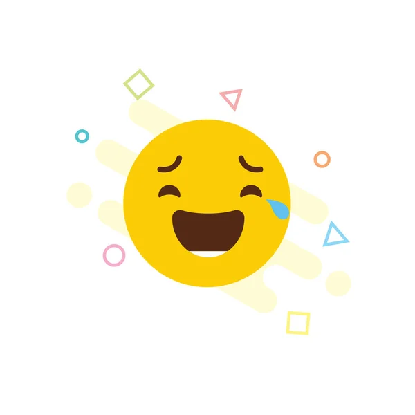 Design Ícones Emoji Rindo Ilustração Vetorial Colorida — Vetor de Stock