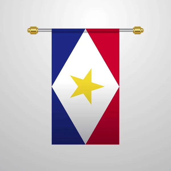 Saba Colgante Bandera Vector Ilustración — Vector de stock
