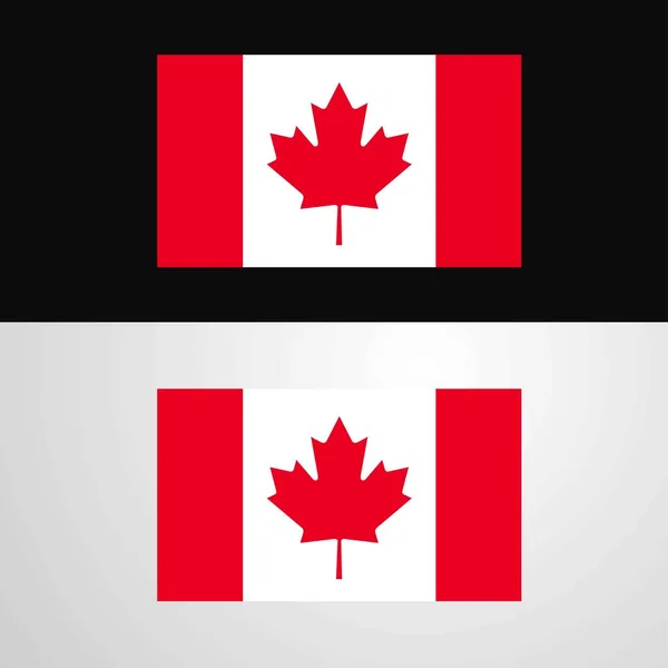 加拿大国旗横幅设计 — 图库矢量图片