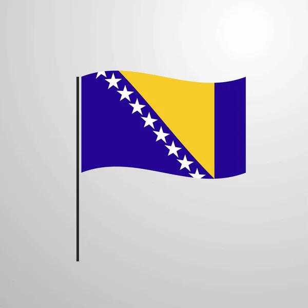 Bosnia Herzegovina Waving Flag — Stock Vector