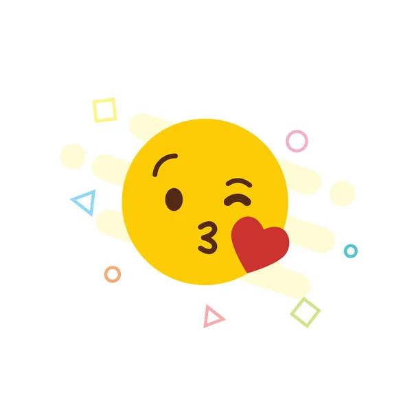 Αγάπη Emoji Εικονίδιο Σχεδιασμός Διάνυσμα — Διανυσματικό Αρχείο