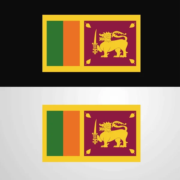 スリランカ旗のデザイン — ストックベクタ