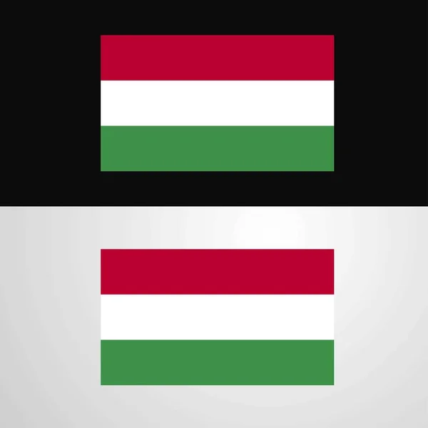 Hongrie Conception Bannière Drapeau — Image vectorielle