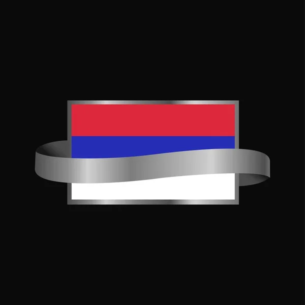 Vlag Van Republika Srpska Ontwerp Van Banner Van Het Lint — Stockvector