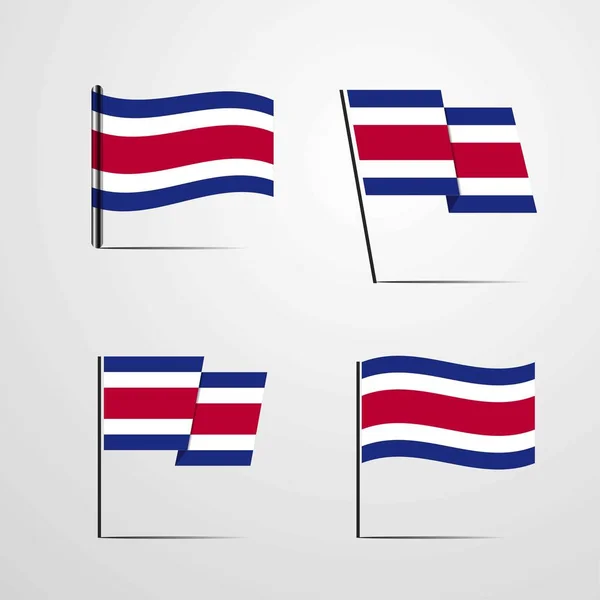 Costa Rica Flagge Symbol Vektor Illustration — Stockvektor