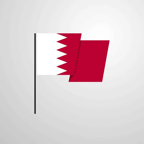 Bahrain Schwenkt Flagge Design Vektor — Stockvektor