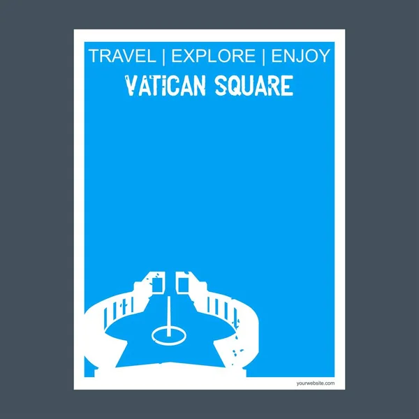 Plaza Del Vaticano Monumento Ciudad Del Vaticano Folleto Estilo Plano — Vector de stock