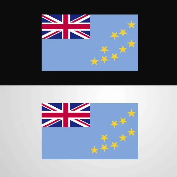 Tuvalu Bandera Diseño Banner — Vector de stock