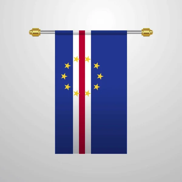 Kaapverdië Opknoping Vlag — Stockvector