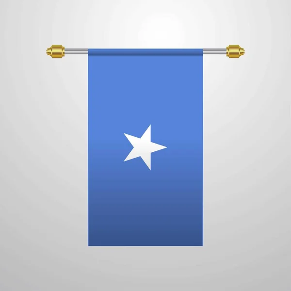Somálsko Visí Vlajka Vektorové Ilustrace — Stockový vektor