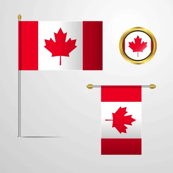 Векторная Иллюстрация Флага Канады — стоковый вектор
