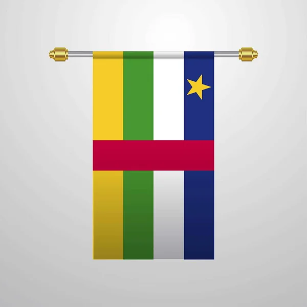 Centralafrikanska Republiken Hängande Flagga — Stock vektor