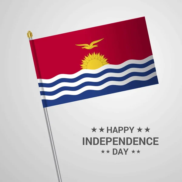 Κιριμπάτι Ανεξαρτησία Ημέρα Τυπογραφική Σχεδίαση Σημαία Διάνυσμα — Διανυσματικό Αρχείο