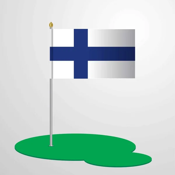 Bandera Finlandia Polo Ilustración Vectorial — Vector de stock