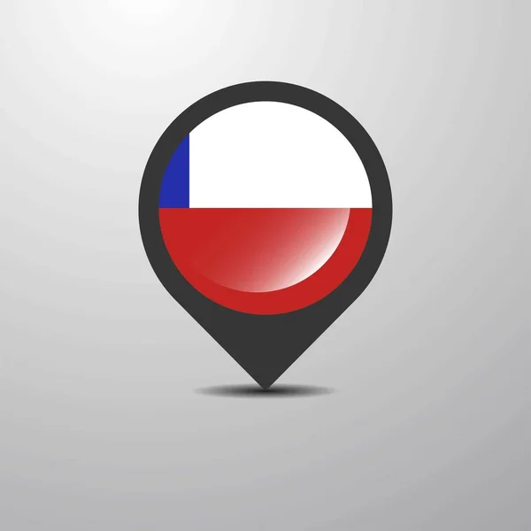 Chile Map Pin, vector illustration