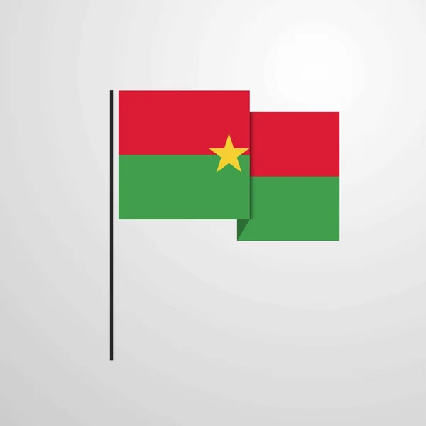 Burkina Faso Mává Vlajkou Designu Vektor — Stockový vektor