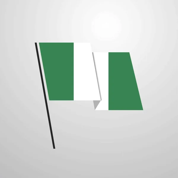 Nigeria Icono Bandera Vector Ilustración — Vector de stock