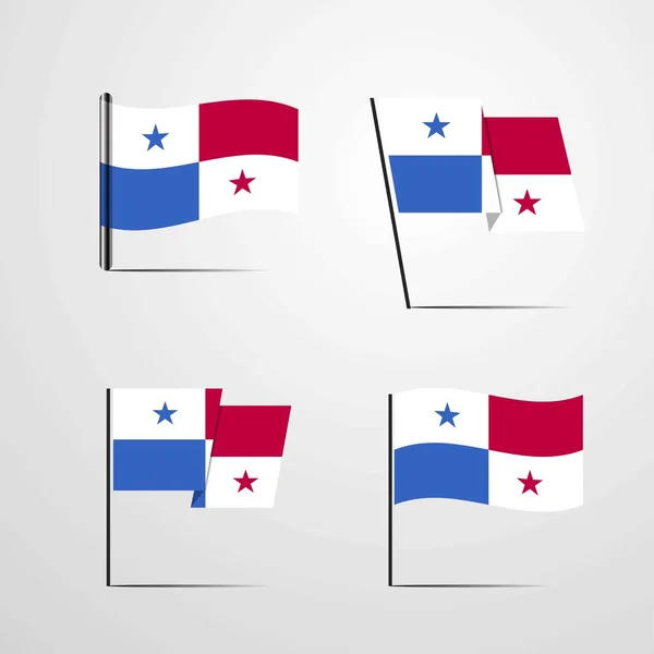 Panama Flag Icon Vektor Illustration — Stockvektor