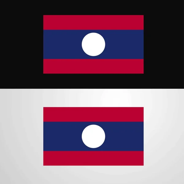 Laosz Zászló Banner Tervezés — Stock Vector