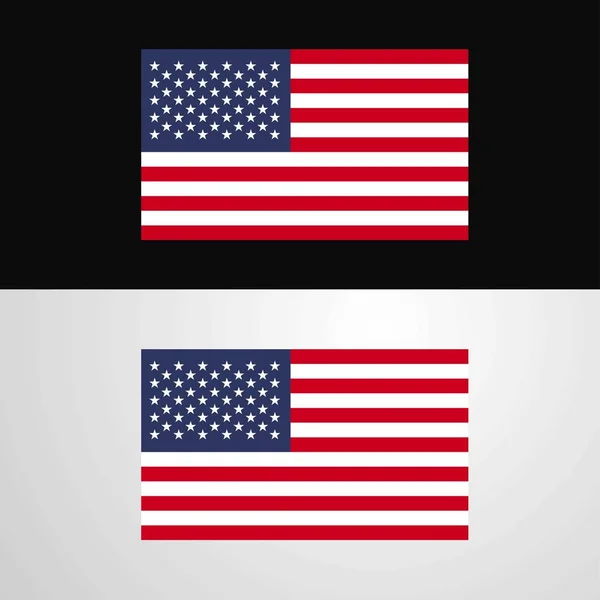 Estados Unidos América Bandeira Banner Design —  Vetores de Stock