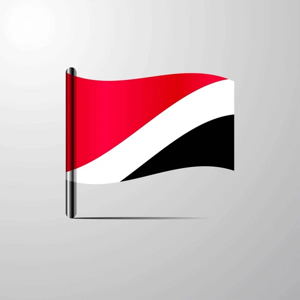 光沢のある旗デザインのベクトルを振ってシーランド公国 — ストックベクタ