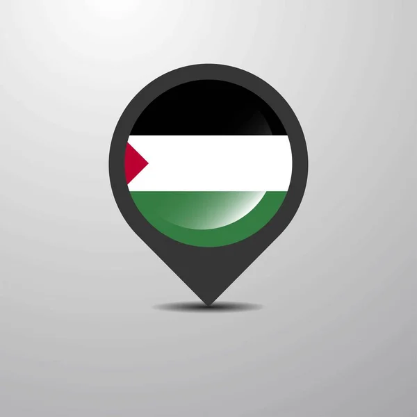 Palestine Carte Pin Illustration Vectorielle — Image vectorielle