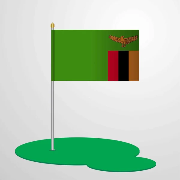 Bandera Zambia Polo Ilustración Vectorial — Vector de stock