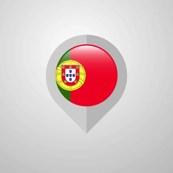 Portugal Map And Flag - Vector Illustration Royalty Free SVG