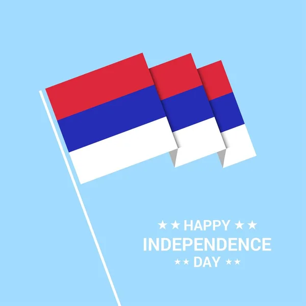 Republika Srpska Jour Indépendance Conception Typographique Avec Vecteur Drapeau — Image vectorielle