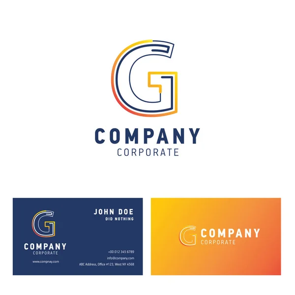 Projeto Logotipo Empresa Com Vetor Cartão Visita — Vetor de Stock