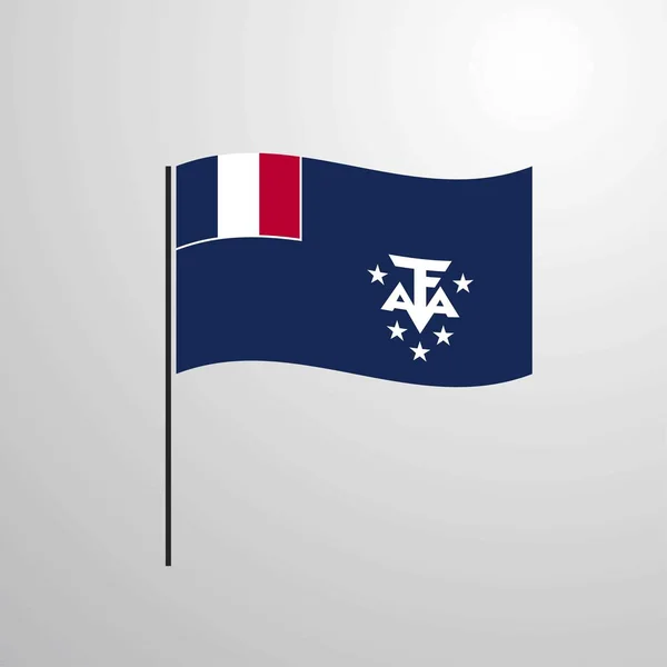 Bandera Las Tierras Australes Antárticas Francesas — Vector de stock