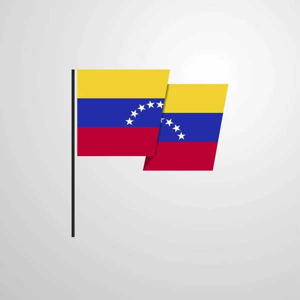 Розмахуючи Дизайн Векторний Прапор Венесуели — стоковий вектор