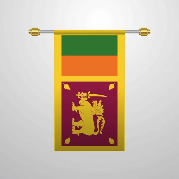 Bandera Colgante Sri Lanka — Vector de stock